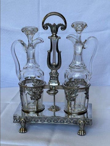 DG Orfèvre - DG - Ensemble de burettes - Argent 950 -, Antiquités & Art