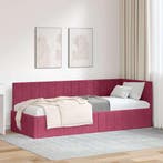 vidaXL Hoek Bed Frame met hoofdeinde Wijnrood 80 cm x 200 cm, Verzenden, Nieuw