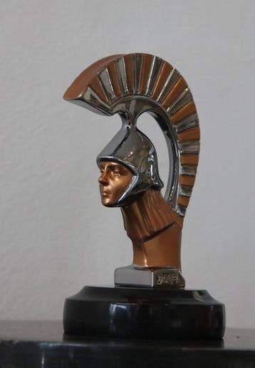 Mascotte - speciale spartan bronzen auto mascotte. - brons