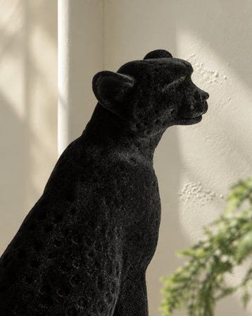sculptuur, Panther – Cartier-Inspired Style - 20 cm - Hars