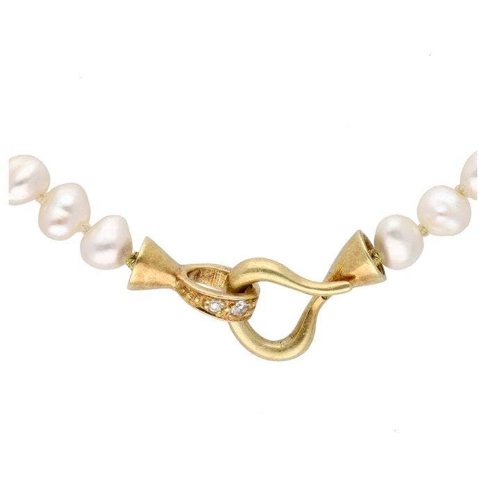 Halsketting - 14 karaat Geel goud Parel - Parelcollier, Bijoux, Sacs & Beauté, Colliers