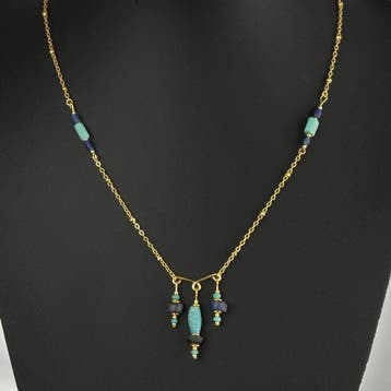 Oud-Romeins Ketting met romeinse glaskralen