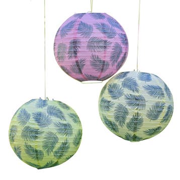 Lampion Bladeren 25cm 3st, Verzenden, Nieuw