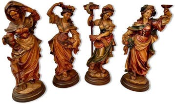 Grödnertal - Figuursnijwerk, Handbemalte Holzfiguren - Die 4