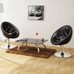 vidaXL Barstoelen 2 st kunstleer zwart, Verzenden, Nieuw