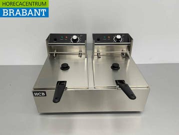Friteuse double HCB en acier inoxydable, 2 x 6 litres, 230, Verzenden