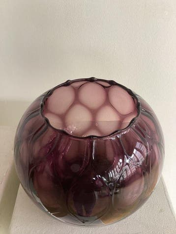 verrerie Doyen - Vaas - Glas - Vase Boule, Antiquités & Art