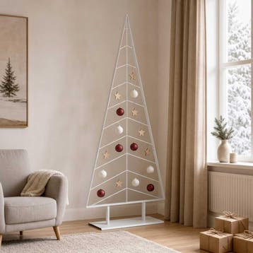 vidaXL Metalen kerstboom KUOPIO 210 cm Staal Wit, Verzenden