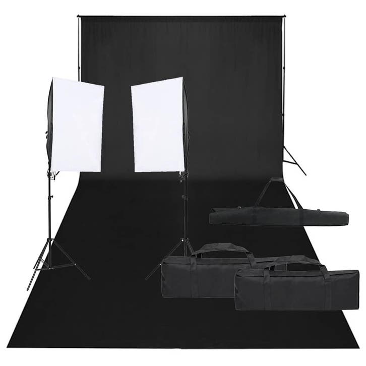 vidaXL Fotostudioset met verlichtingsset en achtergrond, Audio, Tv en Foto, Fotografie | Fotostudio en Toebehoren, Nieuw, Verzenden
