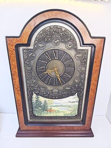 mantelklok - Franklin Mint - Hout, tinlegering - 1990-2000 -