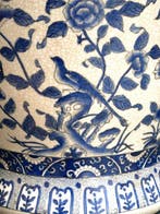 dekselvaas - Porselein, 50 cm - handbeschilderde emaille