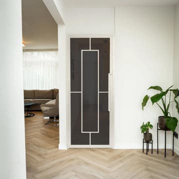 Stalen Binnendeur - Wit - 5 Vlaks - Rookglas, Binnendeur
