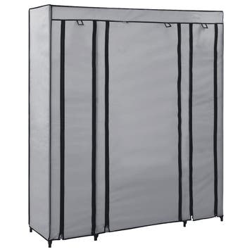 vidaXL Kledingkast met vakken en stangen 150x45x176 cm stof, Verzenden