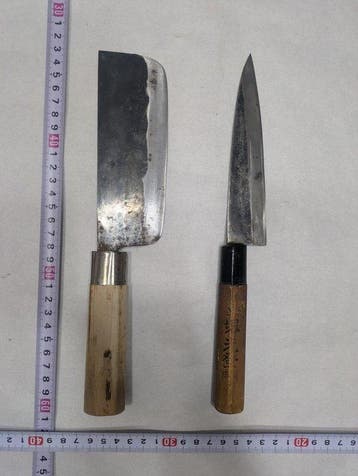 Keukenmes - Staal, Hout - Japan - Japanse vervaardigde