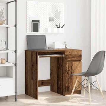 vidaXL Bureau 86x49x76 cm spaanplaat oud hout, Huis en Inrichting, Bureaus, Verzenden, Nieuw