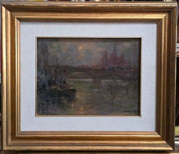 Giuseppe Aprea (1876-1946) - Parigi,La Senna