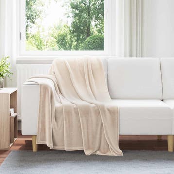 vidaXL Dekentjes 6 st Beige 130 x 150 cm 2.98 kg Fleece, Verzenden