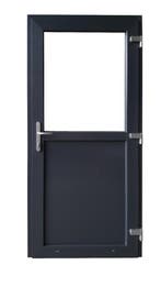 PVC Deur 1/2 glas Basic Plus b98xh204 cm antraciet L, 80 tot 100 cm, Nieuw, Ophalen of Verzenden, Buitendeur