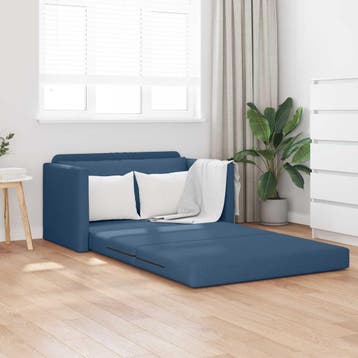vidaXL Slaapbank / zetel Blauw 124 x 71 x 78 cm Stof, Huis en Inrichting, Zetels | Zetels, Verzenden, Nieuw