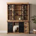 Buffetkast Mangohout Milan 200 X, Verzenden, Nieuw, Overige houtsoorten, Industriële meubels