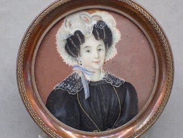 In the manner of Aimée Thibault - Miniature portrait in