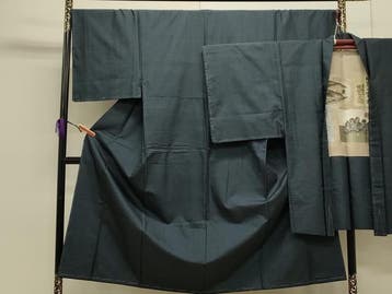 Vintage Japans heren Tsumugi kimono en haori-set - met de