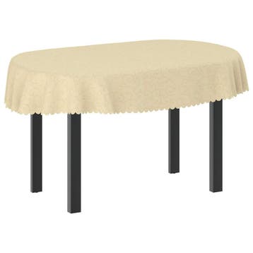 vidaXL Tafelkleed Ovaal Crèmewit 160 x 220 cm, Huis en Inrichting, Verzenden, Nieuw