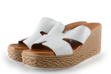 Oh My Sandals Sleehakken in maat 40 Wit, Verzenden, Wit, Zo goed als nieuw, Schoenen met hoge hakken