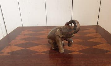 P. Chenet - Statue, Olifanten - 9 cm - Bronze, Antiek en Kunst