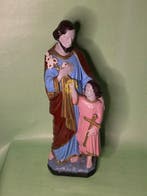 Beeld, Sint-Jozef met Kindje Jezus - 52 cm - Gips