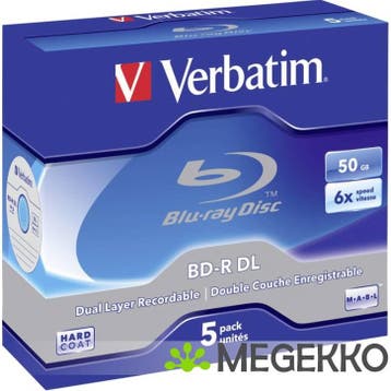 Verbatim BD-R DL Blu-ray 50GB 6X 5st. Jewelcase, CD & DVD, Verzenden