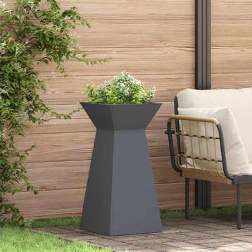 vidaXL Pilarenbak 2 st Antraciet 35 x 35 x 73 cm Koudgewalst, Verzenden