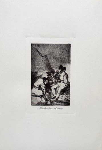 Francisco De Goya (1746-1828) - Muchachos al avío, plate