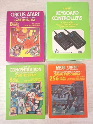 Atari - 2600 VCS - Concentration; Circus Atari; Maze Craze;, Games en Spelcomputers, Nieuw