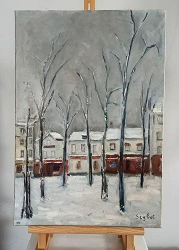 Lyne Seybel ( 1919-2009 ) - Place du Tertre, la mère
