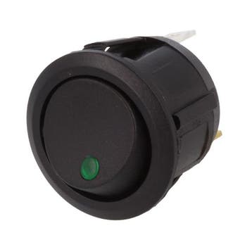 Inbouw Schakelaar Rond 12V 20A Groen, Ophalen of Verzenden