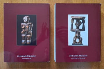 2 veilingcatalogi van Zemanek Munster over Afrikaanse kunst.