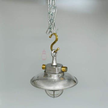 Plafonnier - Aluminium, Laiton, Verre