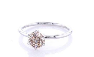 Verlovingsring - 14 karaat Witgoud - 1.01ct. tw. Diamant