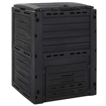 vidaXL Compostbak 280 L polypropeen zwart, Verzenden