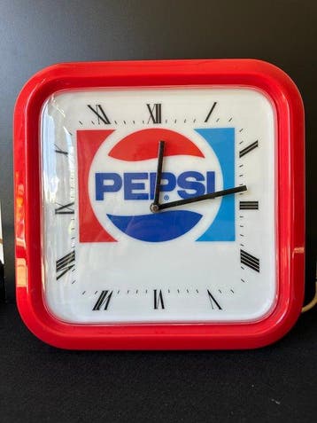 Lamp - Plastic - Pepsi Reclame Clock, Antiek en Kunst