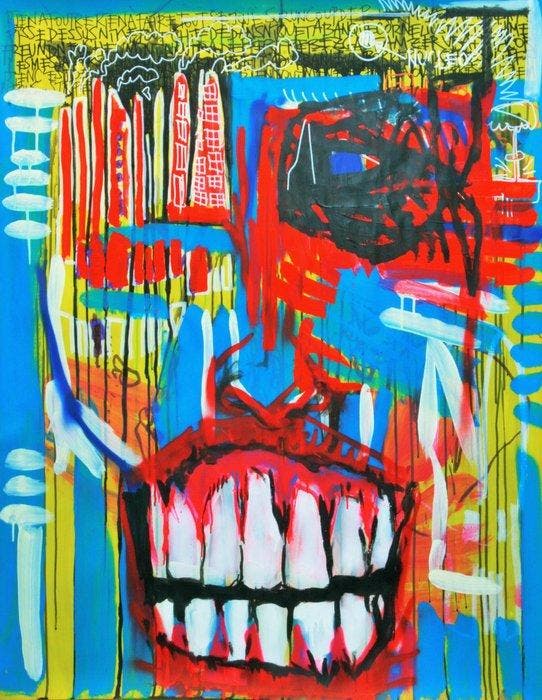Baptiste Laurent - Dents éclatées, Antiquités & Art, Art | Peinture | Moderne
