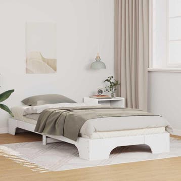 vidaXL Bedframe Wit 90 x 210 cm Massief grenenhout, Verzenden