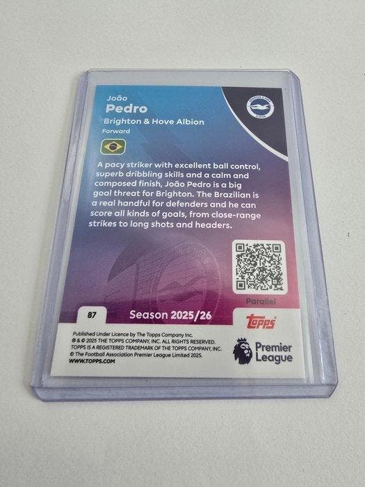 2025/26 Topps topps Joao Pedro /50 29/50 Parallel card - 1, Collections, Autocollants