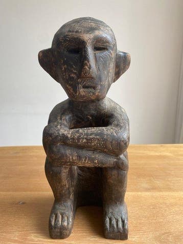 Zeldzaam paar handgesneden Bulul-beelden - sculptuur -