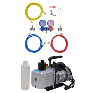 vidaXL Vacuümpomp 100 L/min met 2-voudige manometerset, Elektronische apparatuur, Verzenden, Nieuw