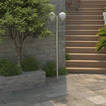 vidaXL Tuinlantaarn met 2 peertjes 220 cm, Verzenden