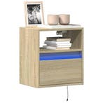 vidaXL Tv-wandmeubel met LED-verlichting 41x31x45 cm sonoma, Verzenden, Nieuw