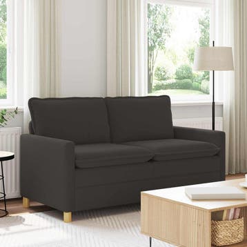 vidaXL bank / zetel Donkergrijs 156 x 81 x 87,5 cm Stof, Huis en Inrichting, Verzenden, Nieuw