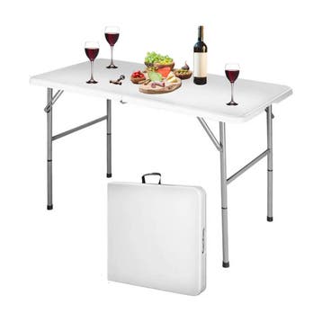 MaxxGarden Vouwtafel - Tuintafel - 120x60x75 cm - Wit, Ophalen of Verzenden, Nieuw